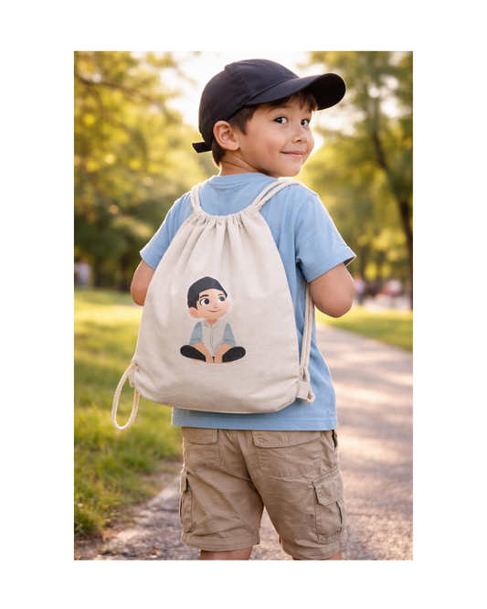 Canvas-Rucksack mit Kordelzug