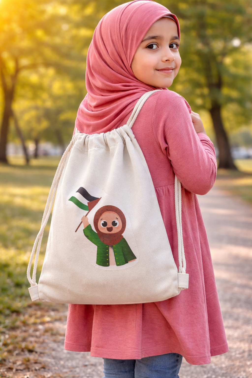 Canvas-Rucksack mit Kordelzug